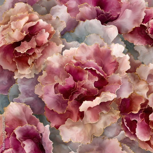Close up of ruffled pink and purple ornamental kale leaves