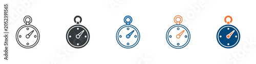 Bild auf Leinwand Barometer Icon Set Multiple Style Collection