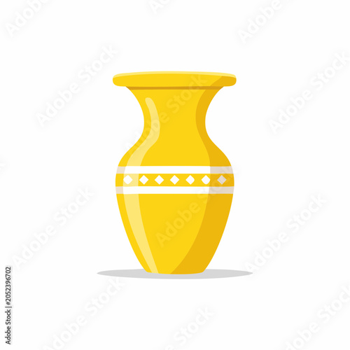 Yellow Decorative Vase Illustration