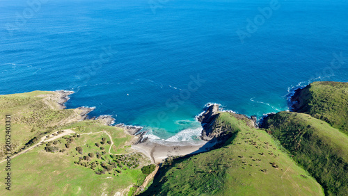 Billede på lærred Blowhole Beach, Deep Creek Conservation Park, South Australia – 4K Aerial Drone