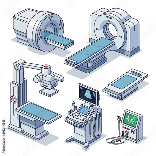 Medical imaging equipment including mri ct scan ultrasound and other diagnostic machines.