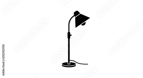 Konstfotografi Adjustable floor lamp vector image with adjustable height mechanism and standard