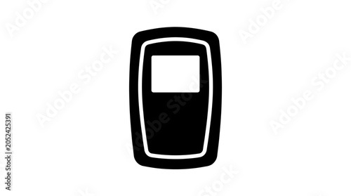 Isolated Black Riot Shield Icon on White Background.
