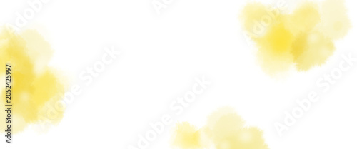 Foto 水彩で描く黄色い春の花のようなバナー背景イラスト