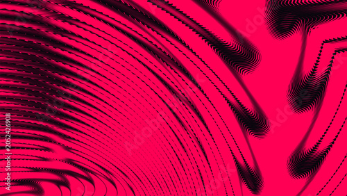 Dark Pink Magenta Abstract Wave Background – Grunge Halftone Swirl Texture Pattern Vector Illustration
