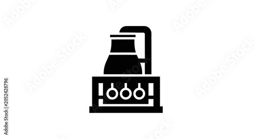Stove with flames burning inside.