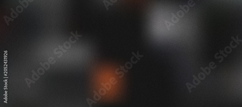 Canvastavla Dark gray blurred background, with soft orange, light glow and, grainy texture f