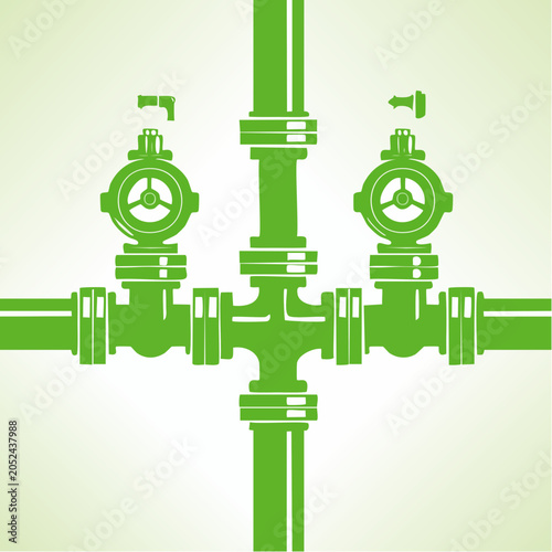 Green pipe system with valves