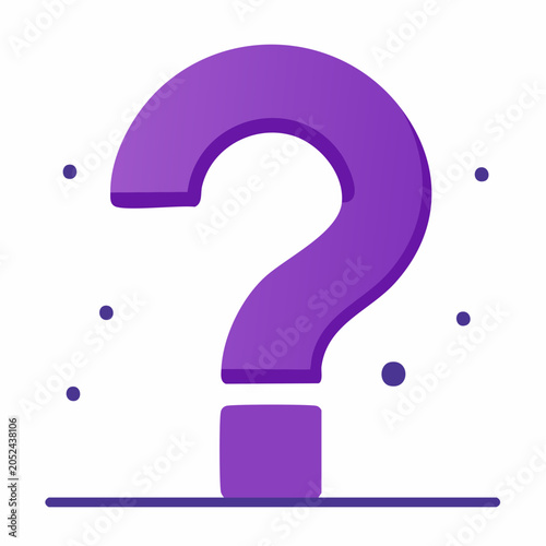 Purple Question Mark Icon with Dots