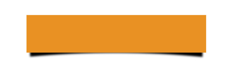ratio 5;1.  orange with shadow of rectangle isolated on transparent background