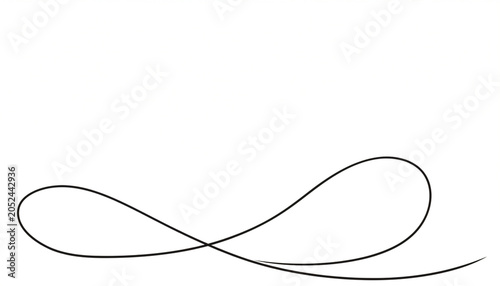 Minimal Flowing Line Composition on White Background