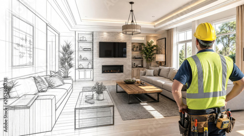 Home Renovation: Blueprint Sketch to Modern Living Room Design