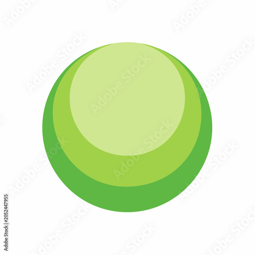 Green Sphere with Layered Effect