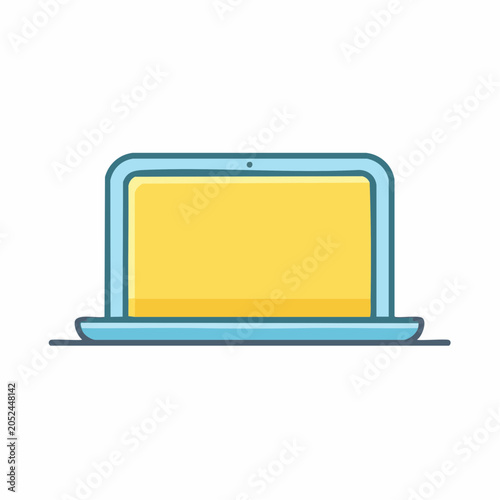 Simple illustration of a laptop computer