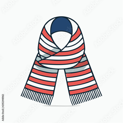Striped Scarf Illustration