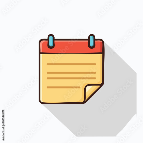 Sticky Note Icon with Shadow