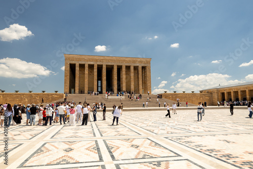 Visitors walking at Anitkabir, the mausoleum of Mustafa Kemal Ataturk, the founder of the Republic of Turkey, in Ankara.