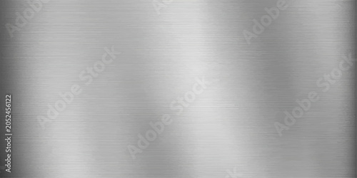 Valokuva Brushed metal texture background with silver steel plate surface, metallic steel