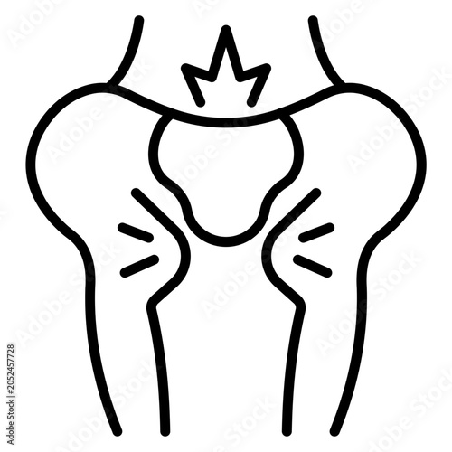 Tableau sur toile Hip Pain Icon