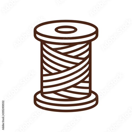Brown thread on a spool 1.