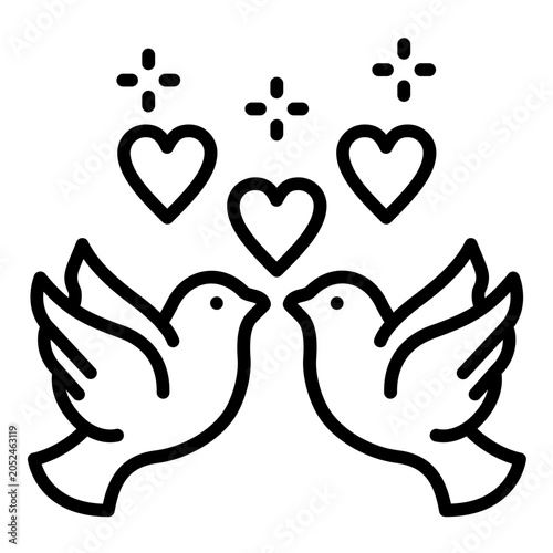 Foto Love Birds Icon