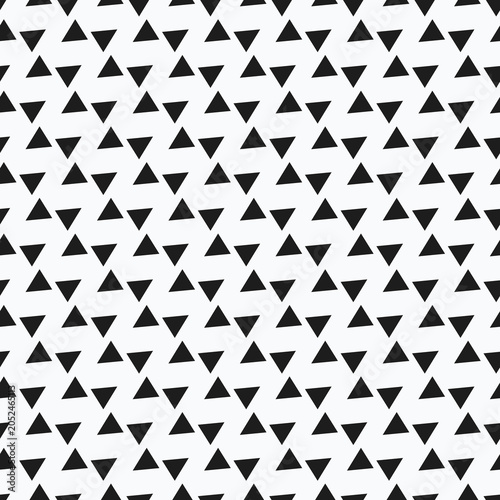 Fotografia Black and white triangle seamless pattern in minimalist design