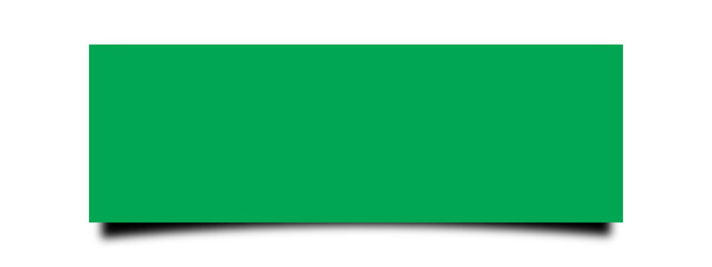 ratio 3;1.  green with shadow of rectangle isolated on transparent background