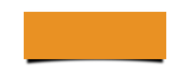 ratio 3;1.  orange with shadow of rectangle isolated on transparent background
