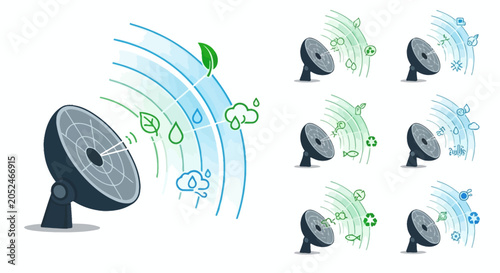 Satellite dish antenna communication technology.