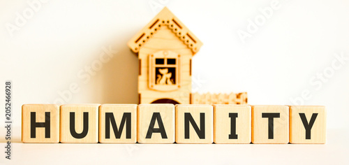 Canvas Print Humanity word symbol