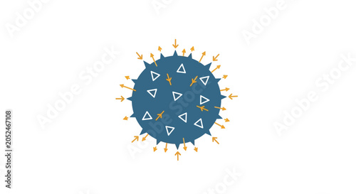 Foto Virus Particle Detailed Structure.