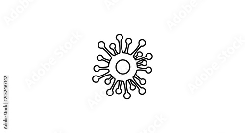 Virus Particle Illustration.