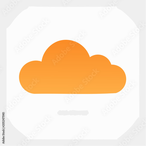 Orange Cloud Icon