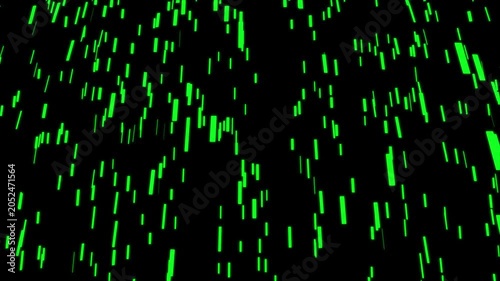 Raining binary code background. Abstract backdrop for technology footage concept