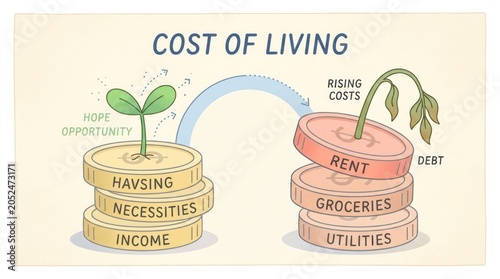 Cost of Living: Rising Expenses vs. Savings and Income