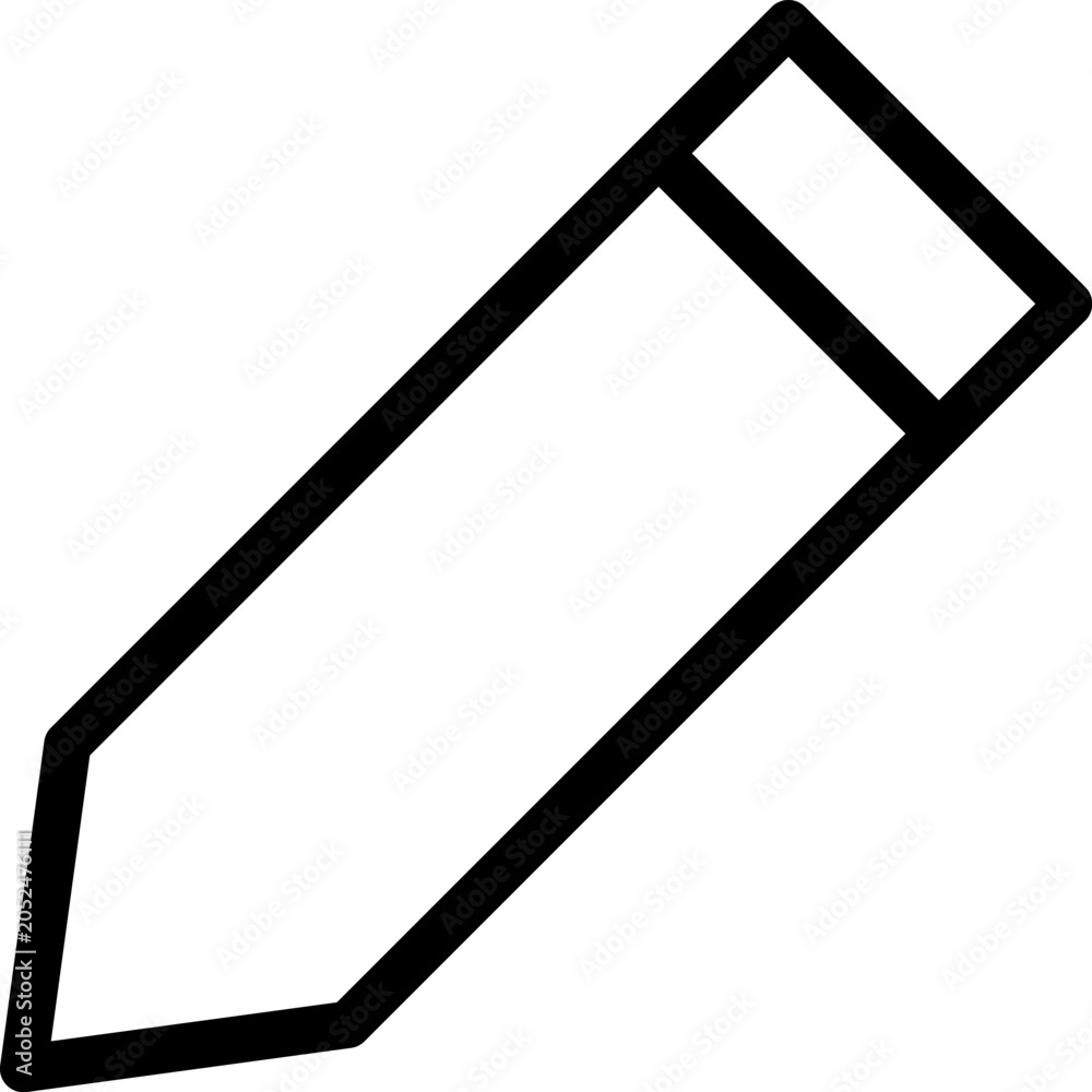 Fototapeta premium Pencil Edit Tool Line Icon