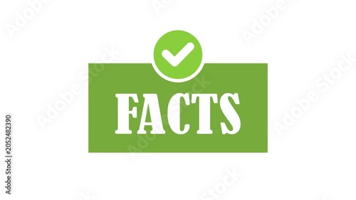 Facts vs myths concept, vector design, icon.