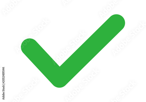 Schilderij op canvas Icono de marca de verificación verde