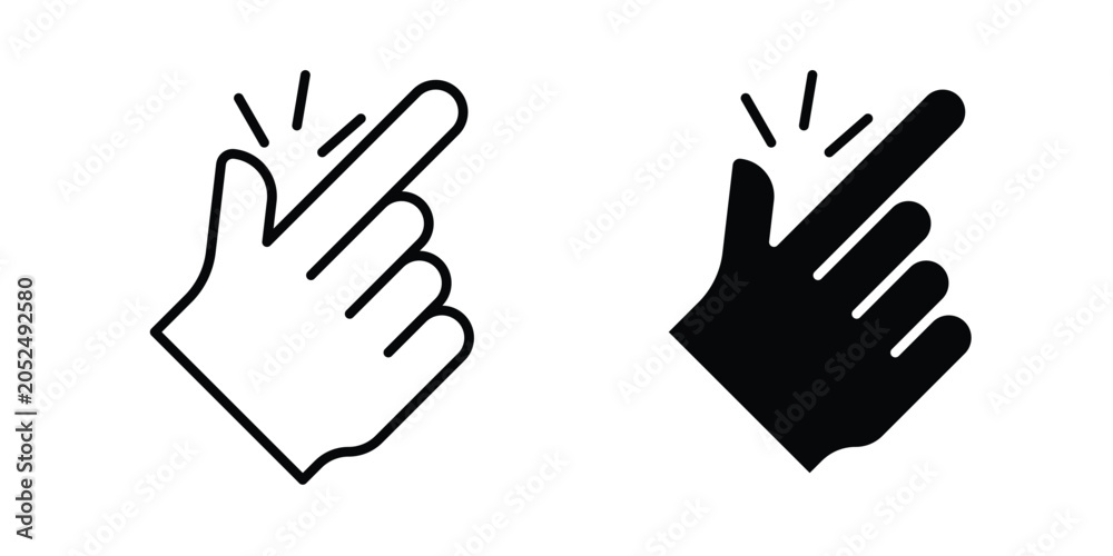 Obraz premium Finger snapping icon
