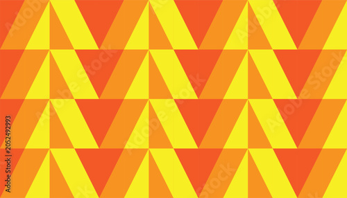 Foto Abstract geometric seamless pattern with vibrant yellow, orange, and red shapes