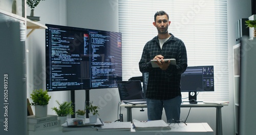 Vászonkép Lead Developer Delivering Presentation