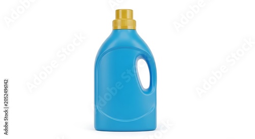 Blue Laundry Detergent Bottle with Yellow Cap