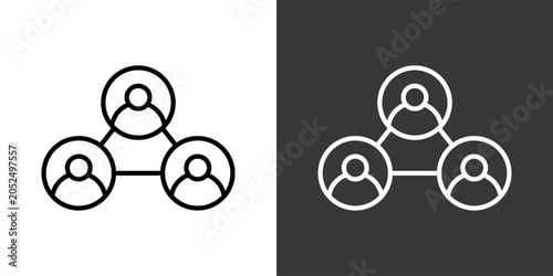 Fotografía Community Black And White Icon Set Collection Pack Vector Illustration
