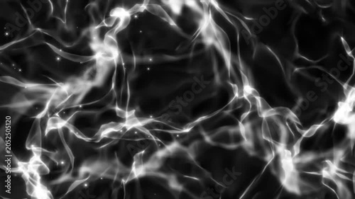 Smoke effect animation with floating dust particles on black background, realistic atmospheric haze and seamless loop cinematic overlay in ultra HD 4K