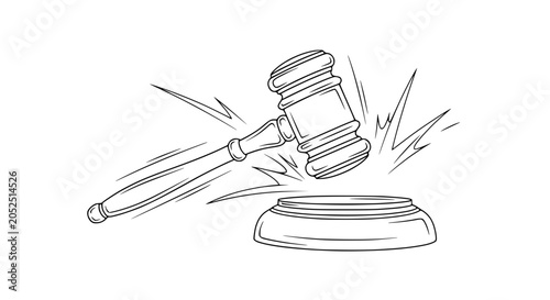 Photography Justice Gavel Striking Sound Wave Illustration