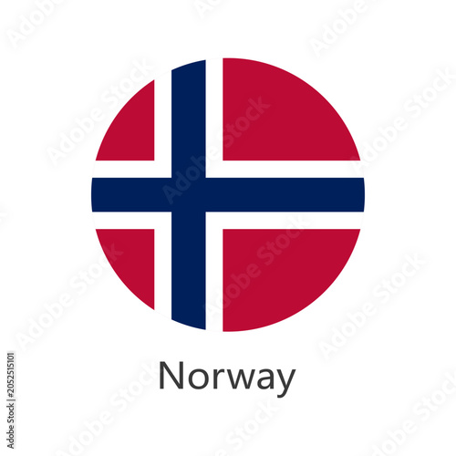 Canvastavla Isolated national flag of Norway