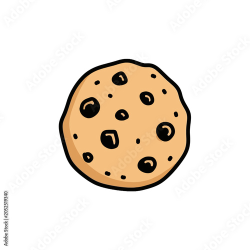 Foto Chocolate Chip Cookie Closeup View.