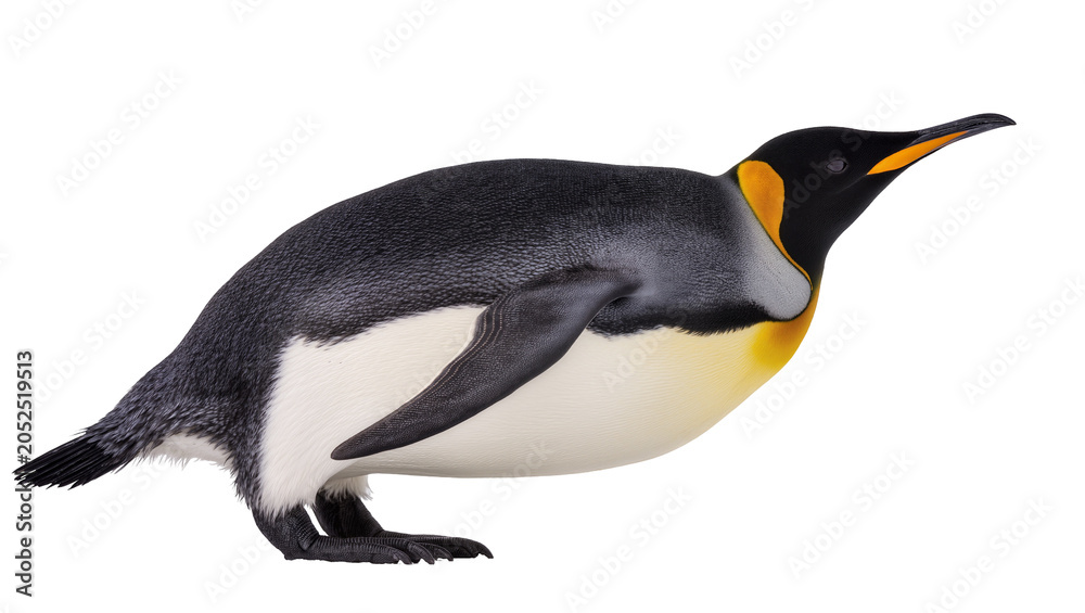 Fototapeta premium King penguin with black white, and yellow plumage