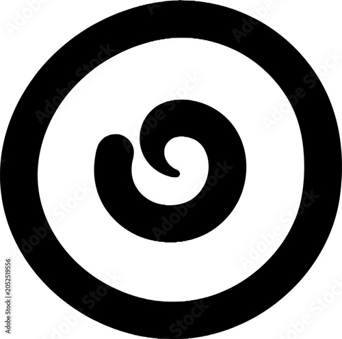 Fotografi Circular Swirl Design - A Simple Yet Captivating Visual Element.