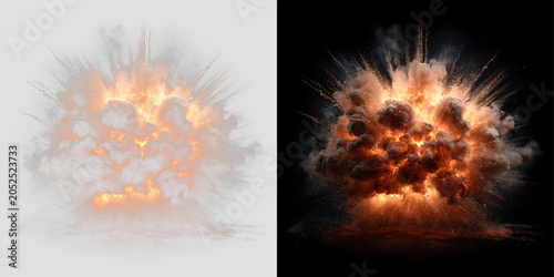 Fotografía Realistic action blast with glowing fireball PNG